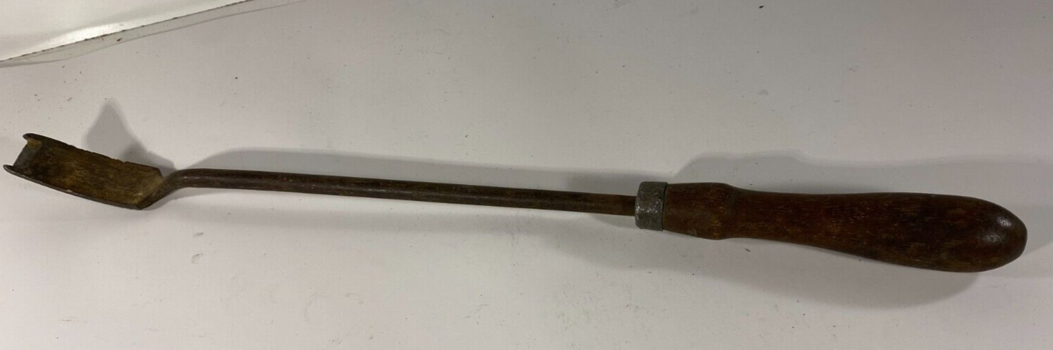 Vintage Long Handle Wood Chisel Scraper Gouge 17.5″ Woodworking Tool