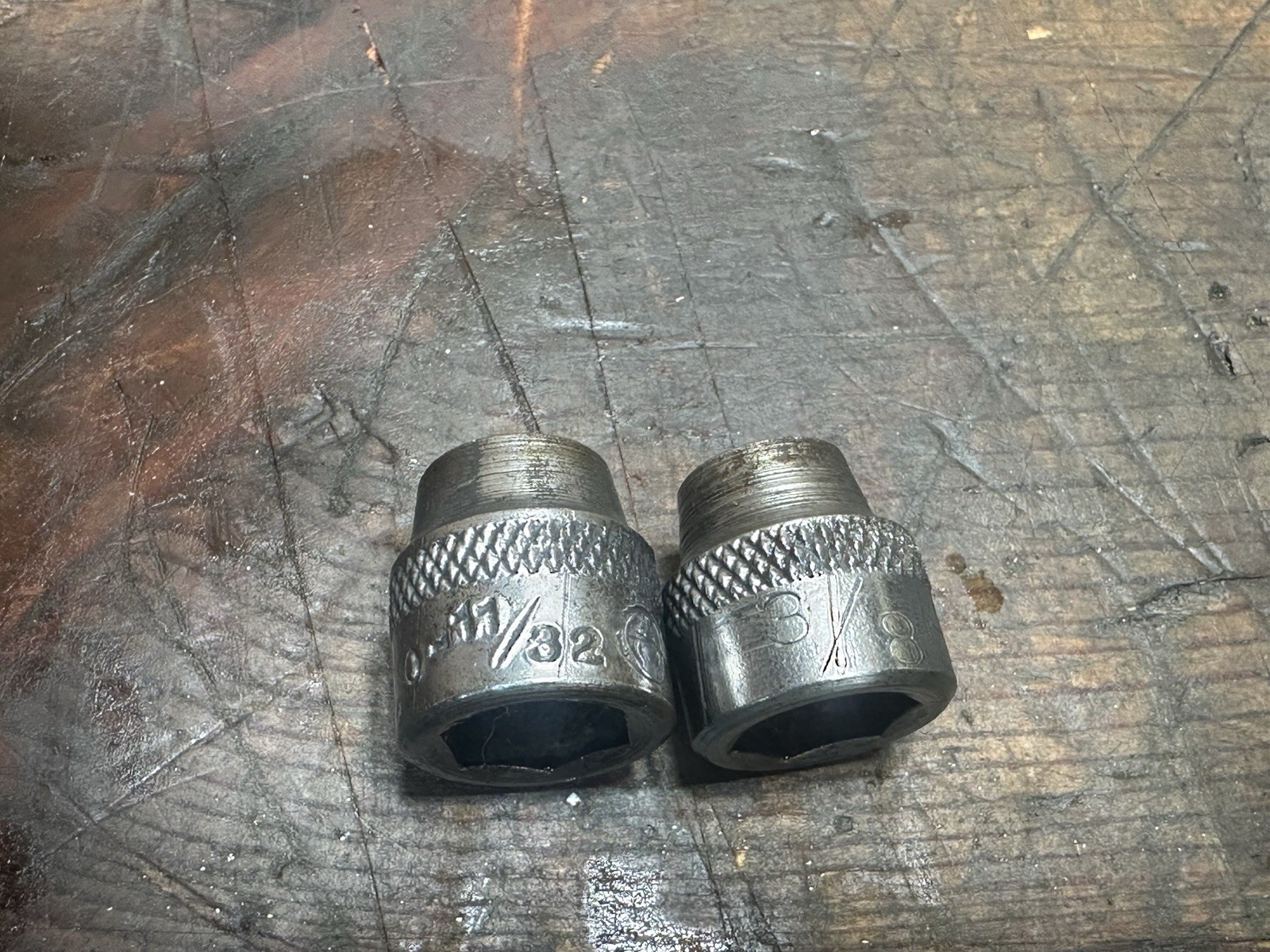 Vintage Hinsdale Sockets Square And Hex Drive Star Logo Sockets In Lot Of 17