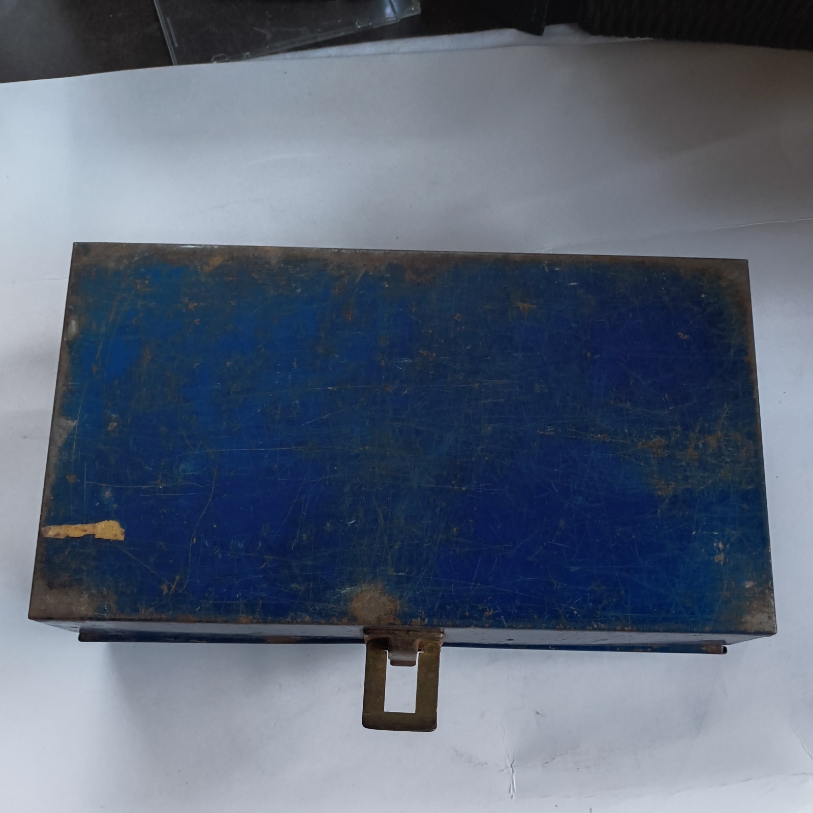 Bernz-O-Matic Metal Box Vintage Blue Tackle Handle