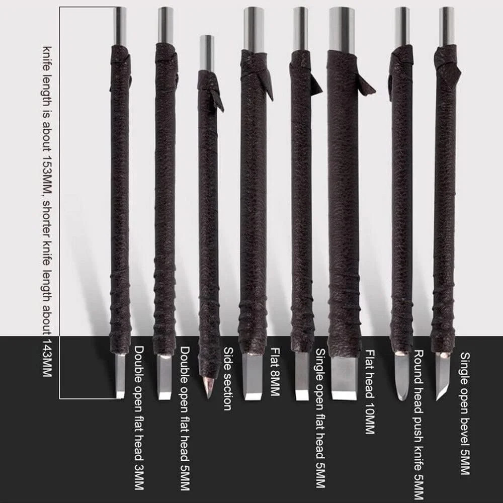Stone Carving Tool Set Chisel Carving Tool Carving Kit 8pcs Engraving Carve Cutt