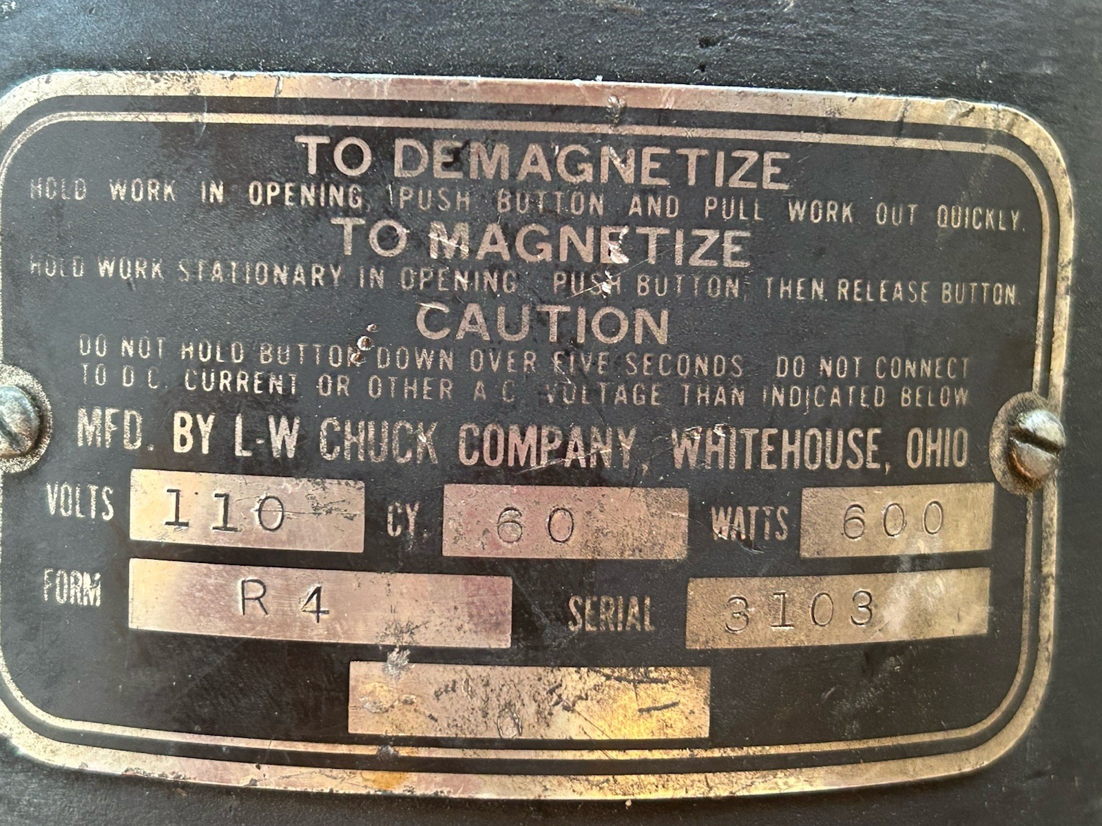L-W Chuck Co- Magnetize/Demagnetize Tool,115v,Jeweler