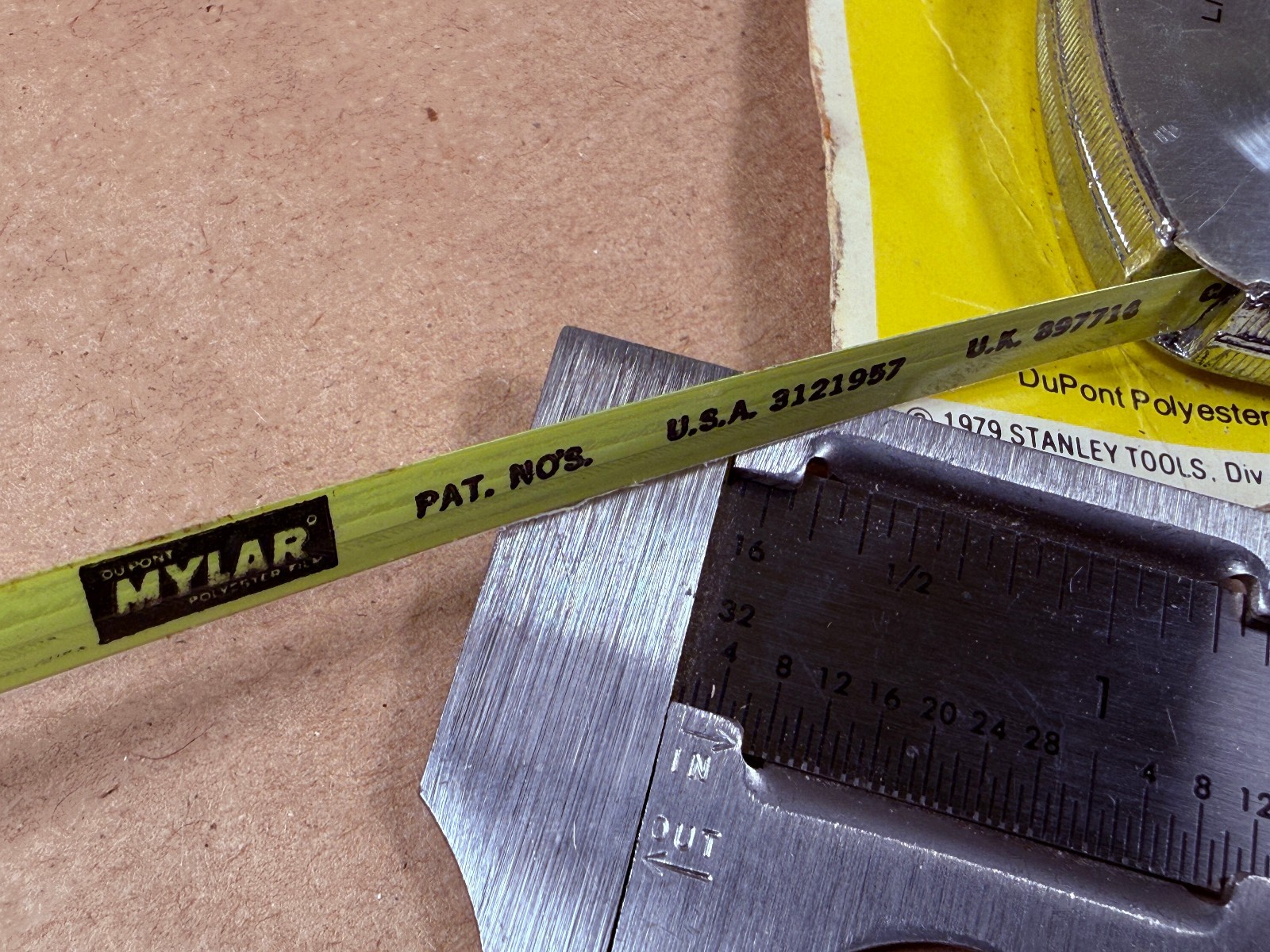 3 NOS 1979 Vintage Stanley USA 30-506 & MYT6 Tape Measure Pocket & Utility Rule
