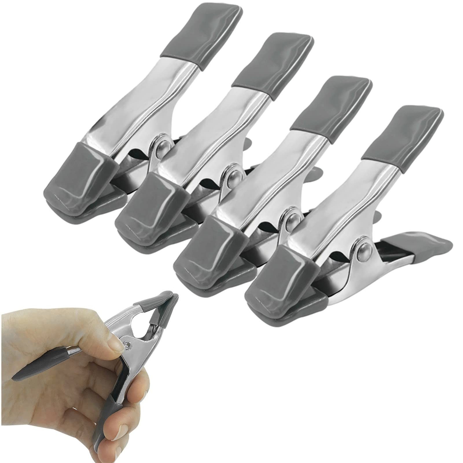 Saycker 4-Pcs Spring Clamp Heavy Duty Metal Spring Clamp – Jaw Opening for Wo…