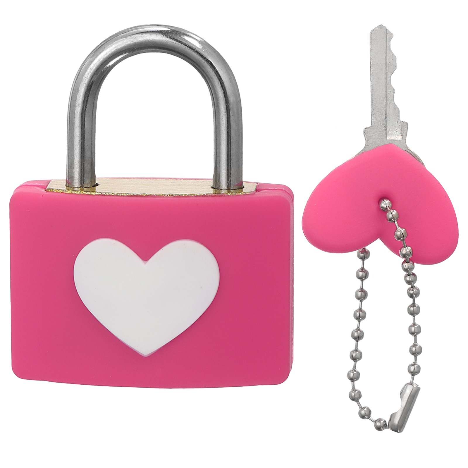 Love Locks Heart Padlock with Key Set Love Couple Lock Wish Lock Rose Red