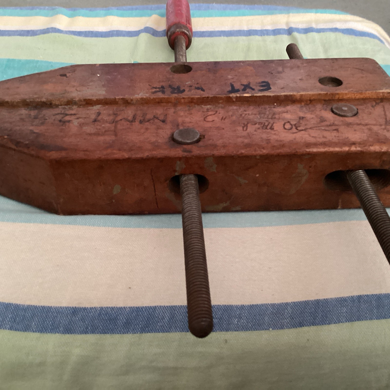 Wetzler Clamp Co. Inc. R12 12” Vintage Wood Clamp Long Island City N.Y. 11101