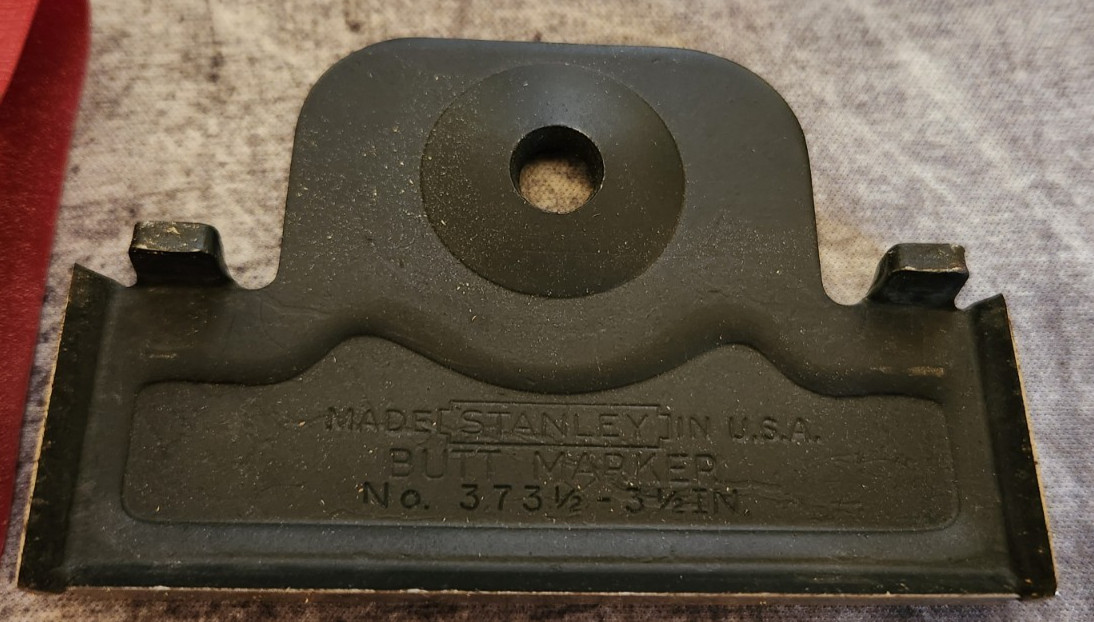 Vintage USA Stanley Butt Marker # 373 1/2 in Case – Door Hinge Marking Tool 3.5″