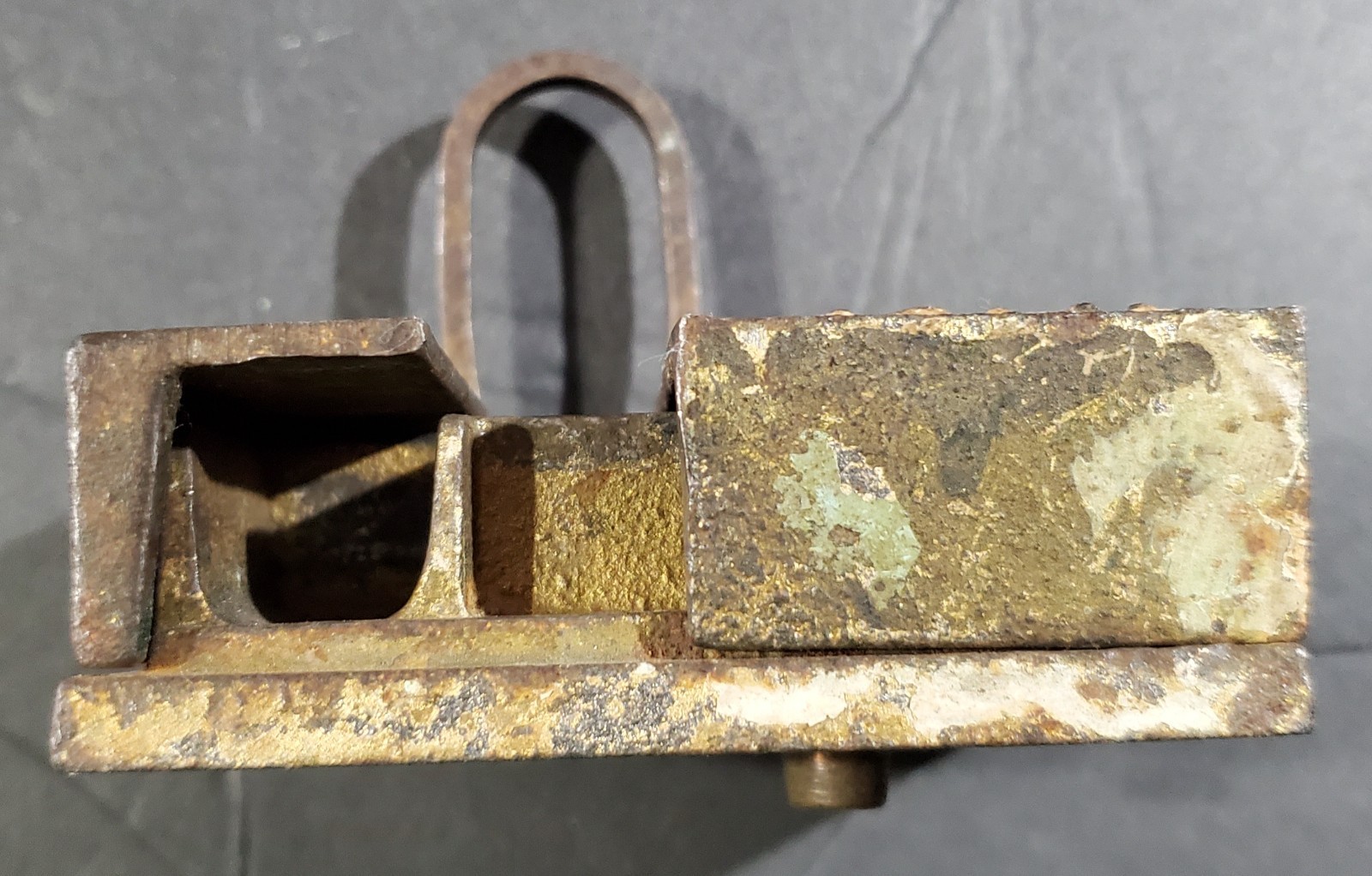 Vintage FOX Police Lock Cast Iron Used