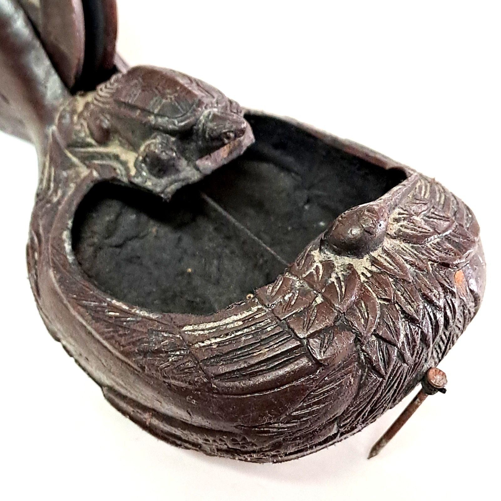 Japanese Sumitsubo Ink Pot Chalk Line Turtle Crane Woodworking Carpentry Tool S7