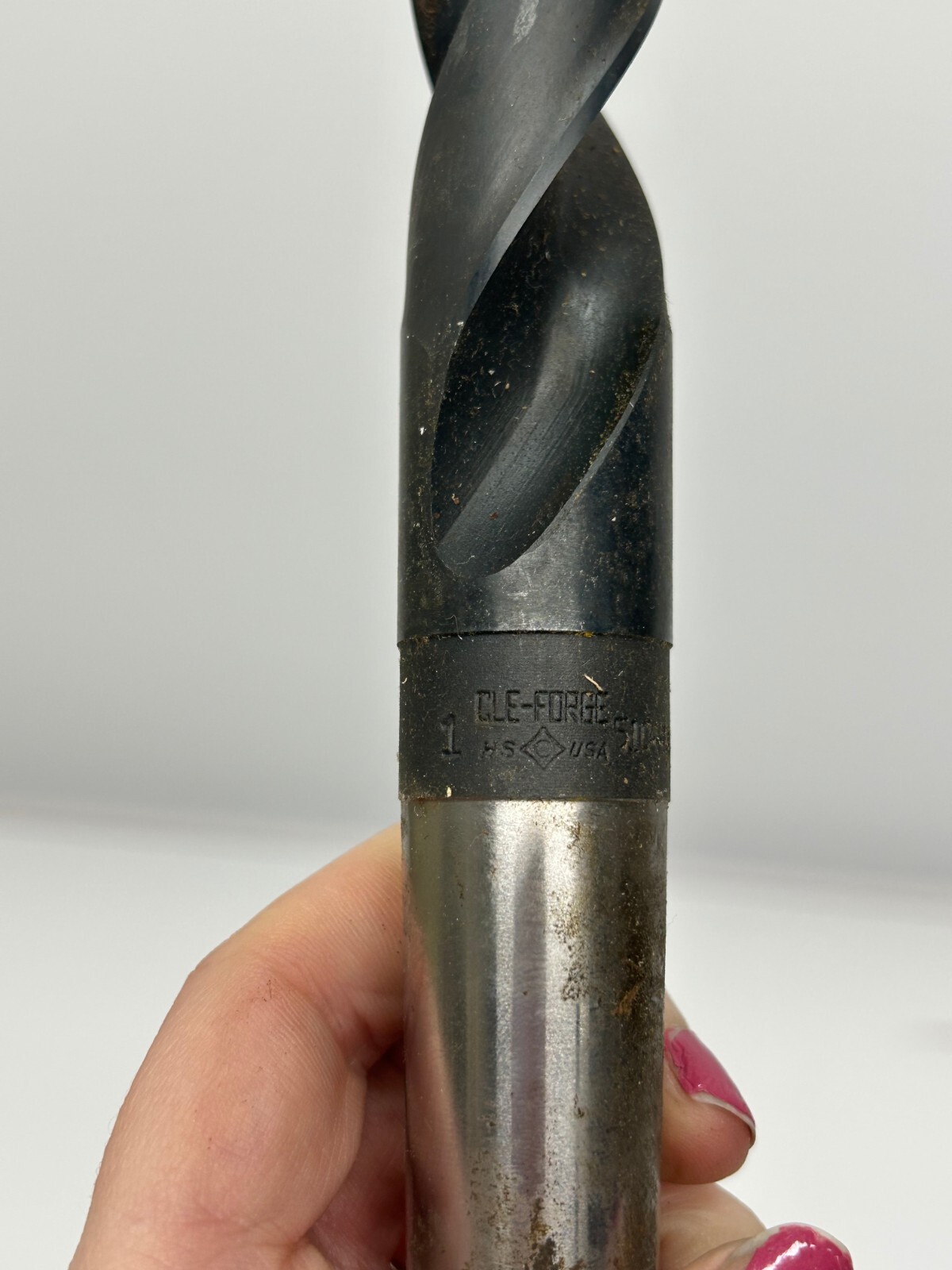 2 Vtg Cleveland Twist Drill Bit Cle-Forge 1″ & 7/8″ Machinist Tool