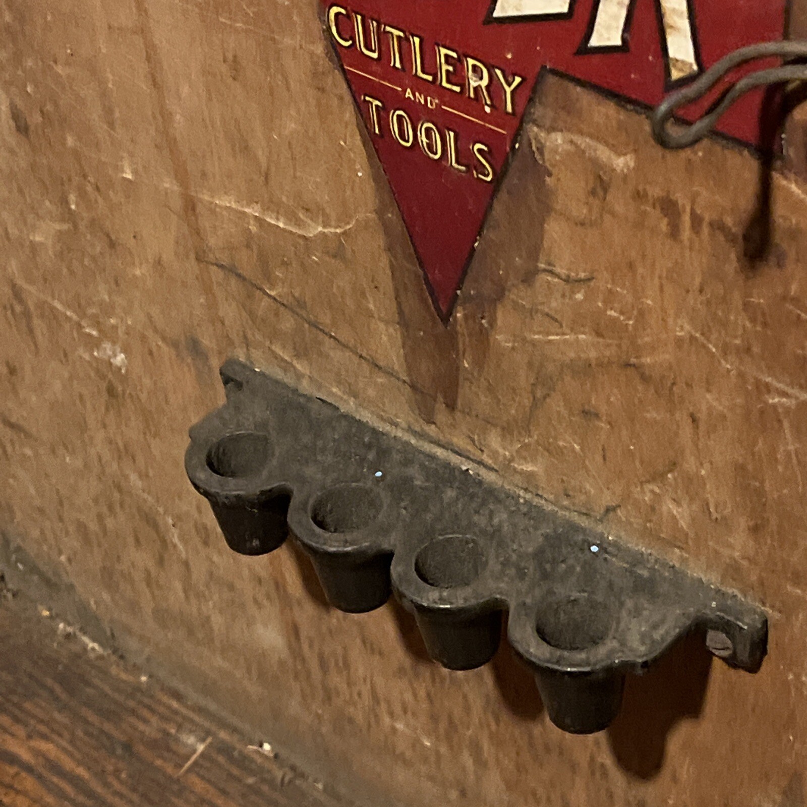 Keen Kutter Advertising Wall Mount Store Display Case Original Oak 1915 Simmons