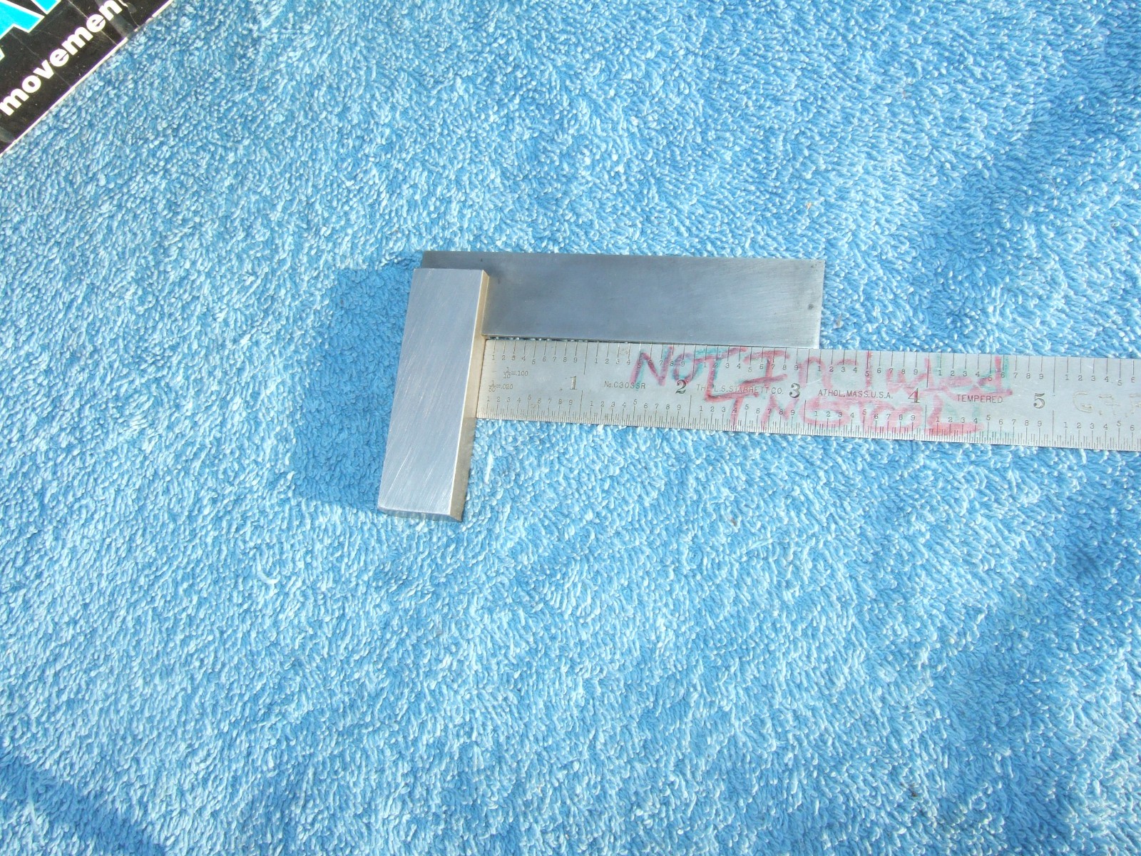STANDARD TOOL SQUARE STRAIGHT EDGE 3″ VINTAGE VERY OLD SIMILAR TO STARRETT NO.20