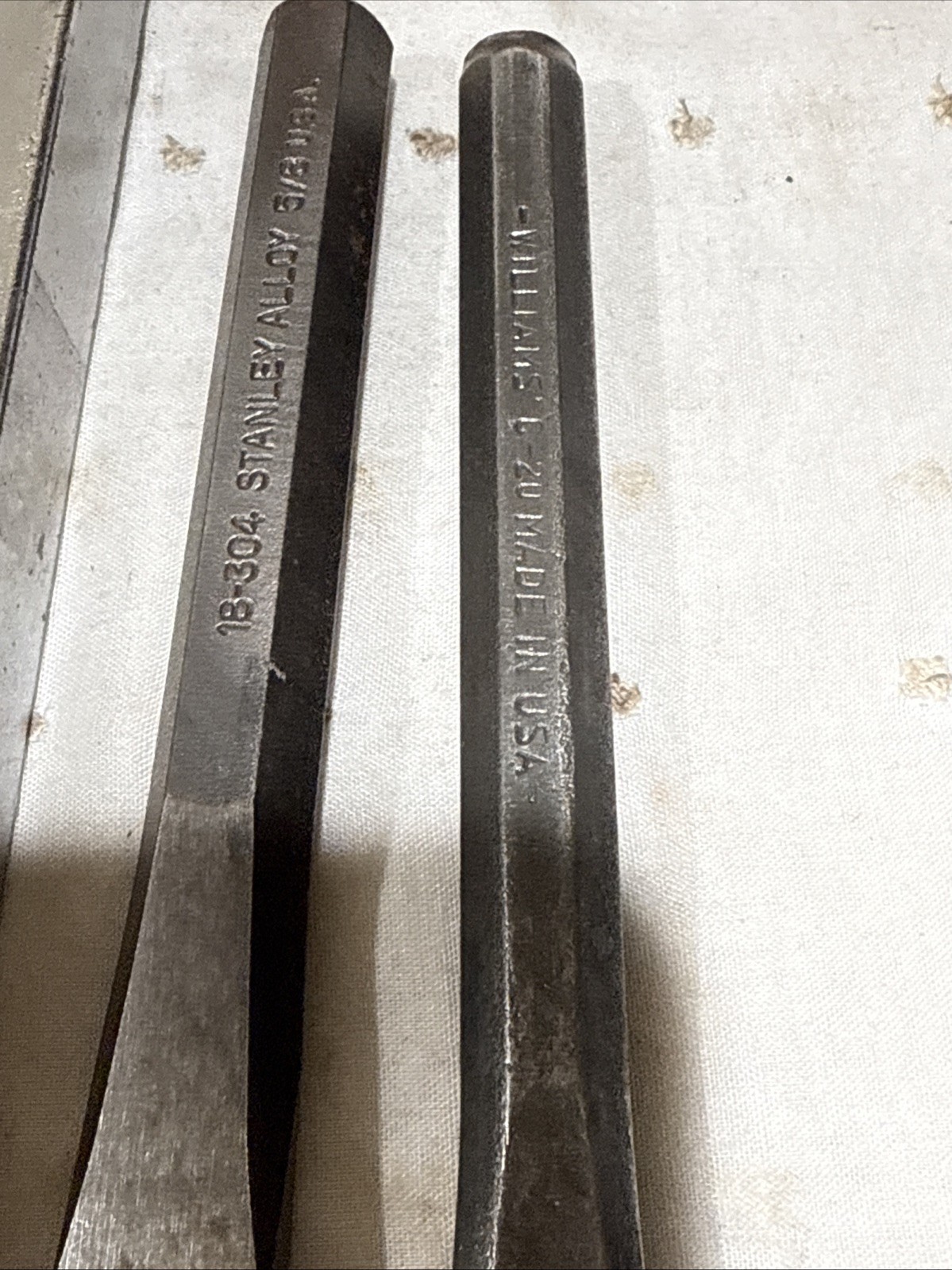 Vintage Cold Chisels Lot USA Craftsman Mayhew Williams Stanley