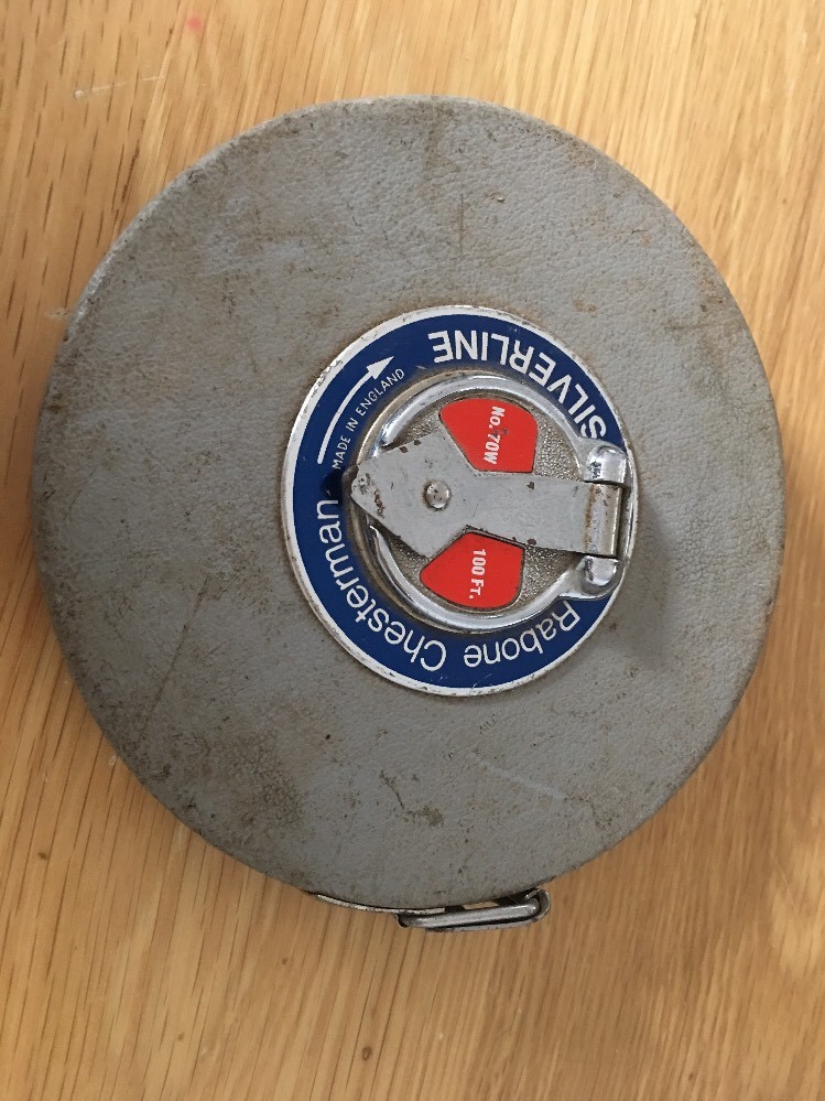 Vintage Rabone Chesterman Silverline Tape Measure 70w 100ft