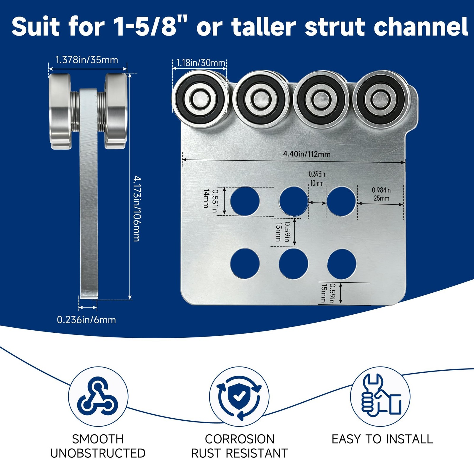 8 Wheel Trolley Assembly Rollers.Eight Bearing Trolley Assembly.The top of th…