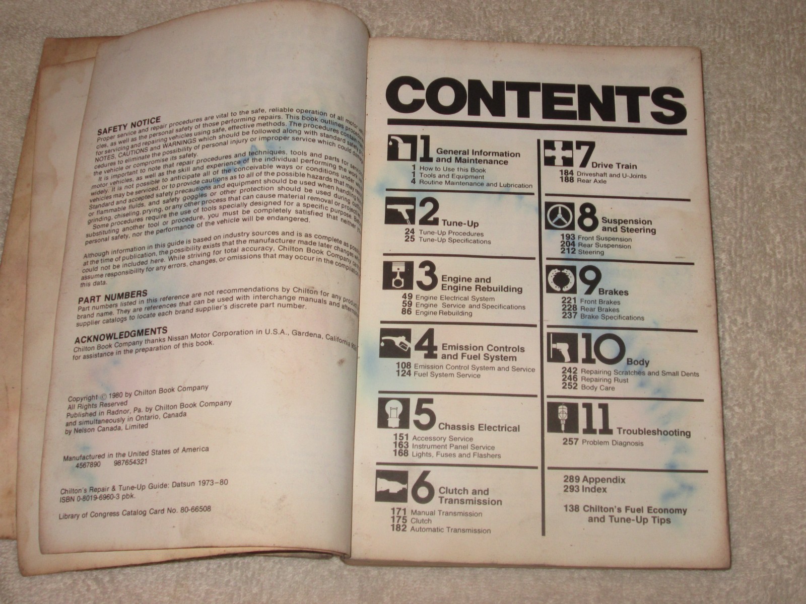 Autobook 705 Datsun 240z 1970-73 Kenneth Bell & Chilton’s Repair Manual SEE PICS