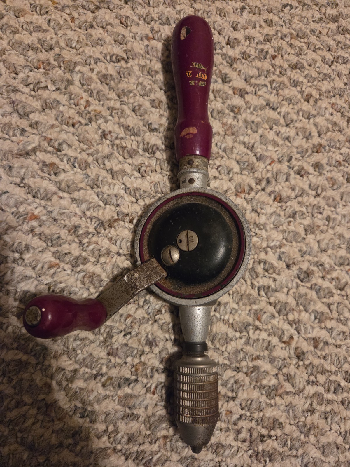 Vintage STANLEY 100 Plus Hand Drill Manual Tool Prepper