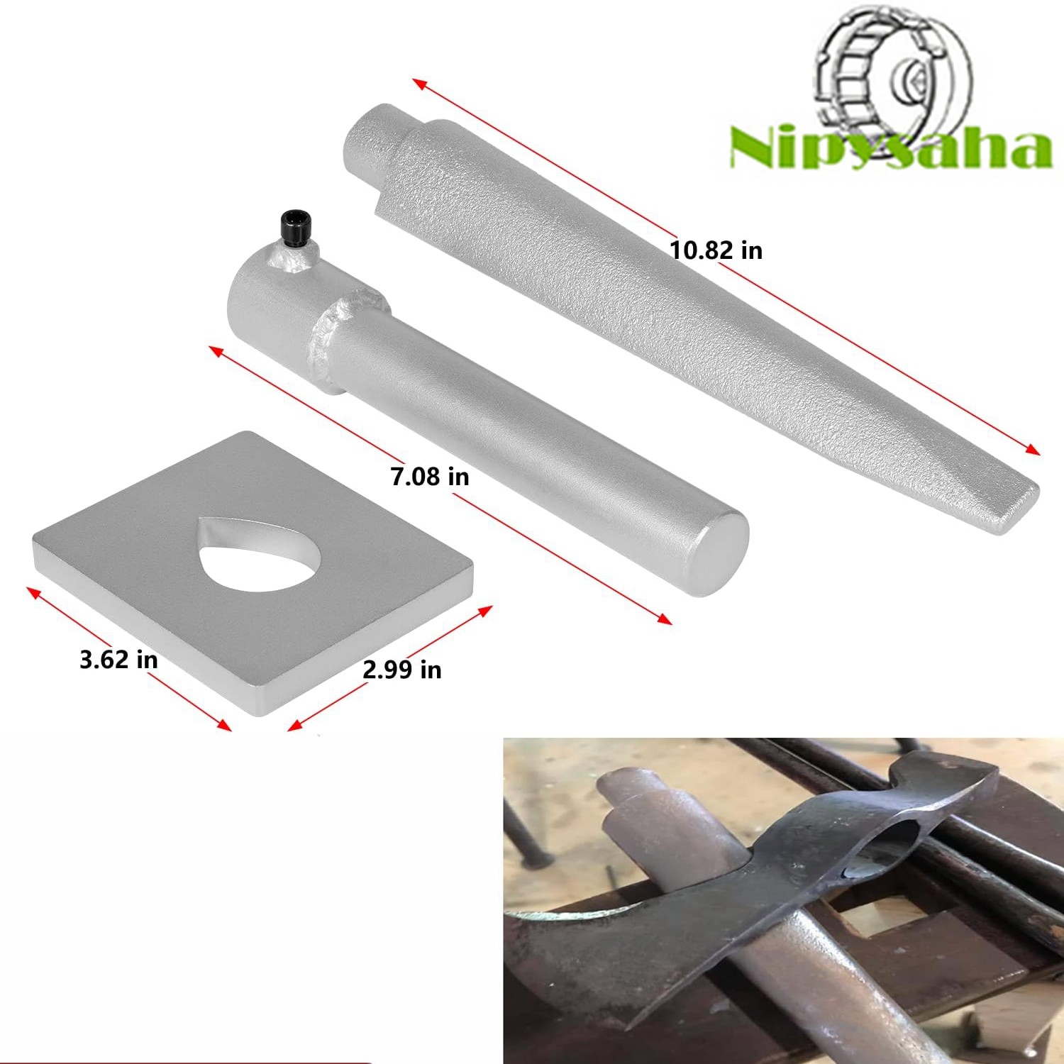 Blacksmith Tomahawk Drift Set for Hand-Made/Hammer Drifting Shaping Mandrel Eyes