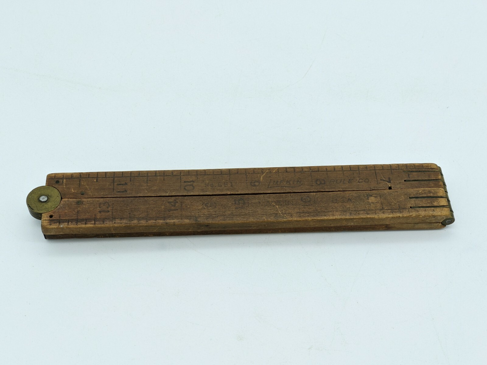 Vintage Lufkin Rule Co No 661 Folding Ruler Boxwood Made in the USA Carpenter’s