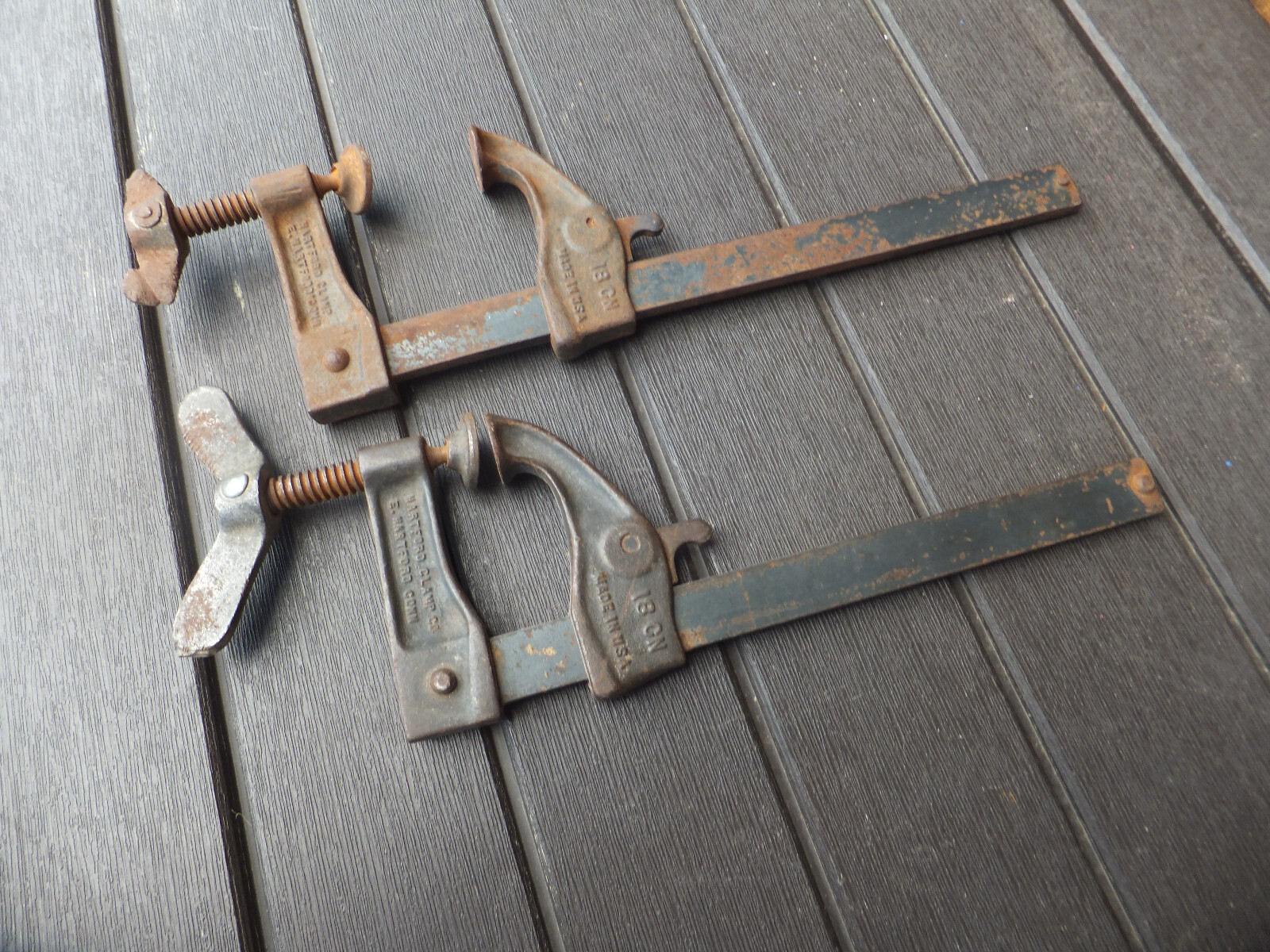 2 Vintage 18AN, 18CN, USA Hartford Clamp Co Conn. Adjustable Opens 11.25″