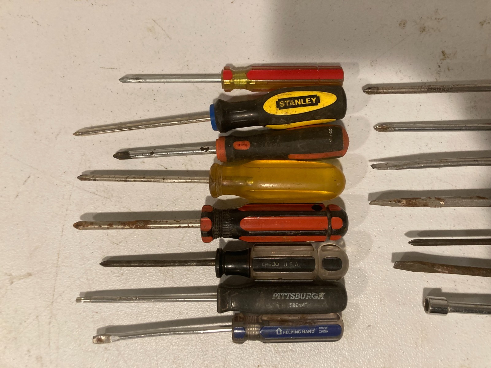 Vintage Screwdriver Set Lot Stanley Craftsman Pittsburgh Ace Credo Tools USA