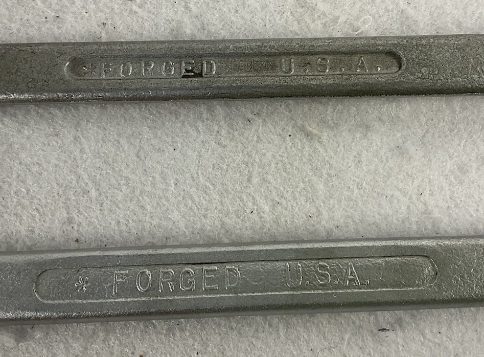 Barcalo Buffalo Combination & Box End Wrench Set Made USA 1″-1″ & 1″-15/16″