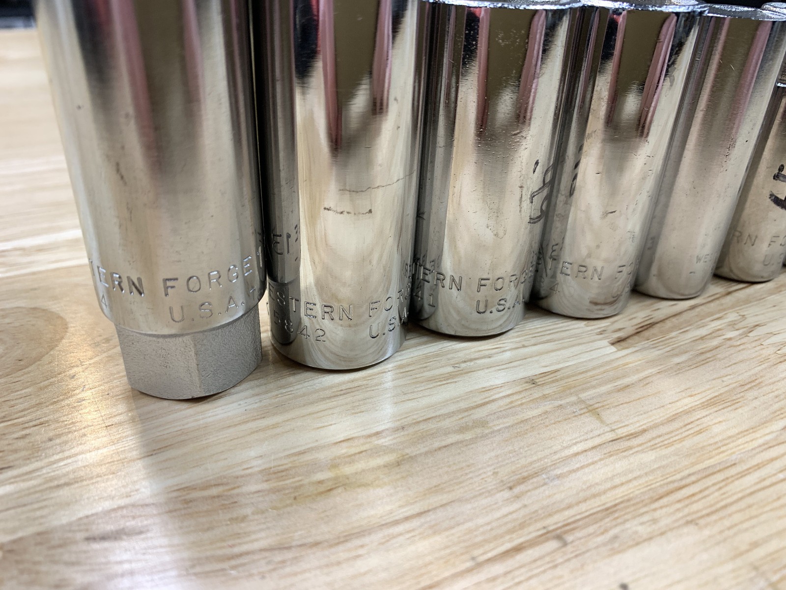 8 New Western Forge Deep Sockets 3/8″-drive Vintage USA New Old Stock WF NOS