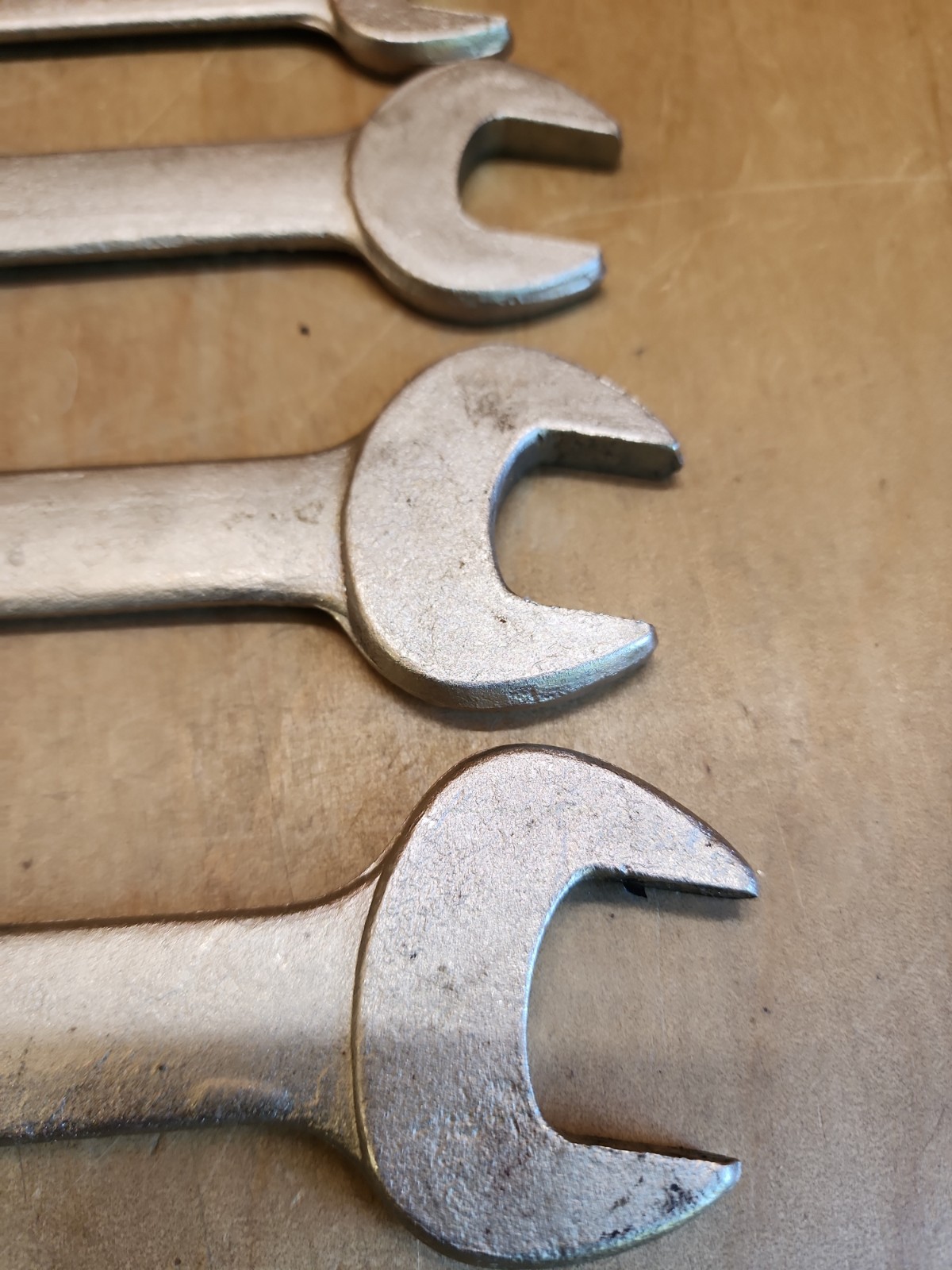 7 Vintage Drop Forged Steel Open End Wrenches 16mm – 32mm Made Germany *No Rack