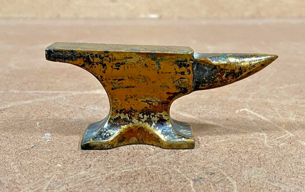 Vintage Miniature Jewellers Anvil 3.5″ Gunsmith Jewellery Hobby Brass 259 grams