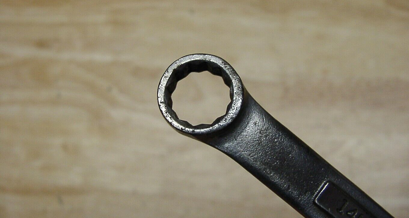 Vntg Craftsman Metric V-42918 Combo Open & 12 Pt Box End Wrench,14mm X 7″,FAIR