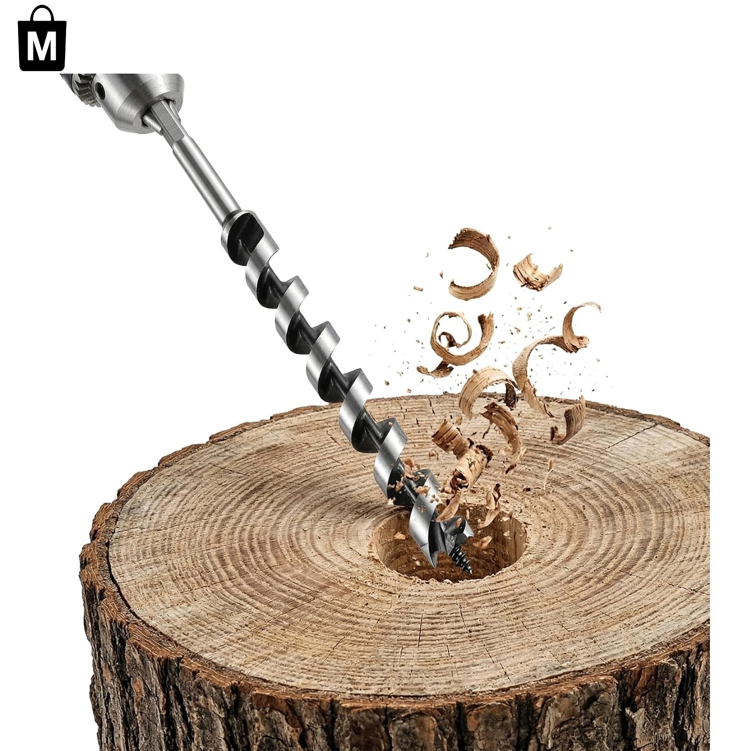 1-Inch x 12-Inch Auger Drill Bit for Seamless Wood and Plastic Drilling