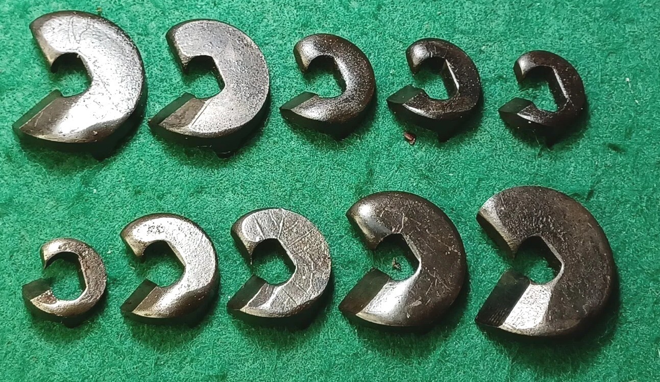 Vtg 10 Bruno Tools Wood Hole Boring Blades 5/8″ TO 1 1/4″ Blades Only