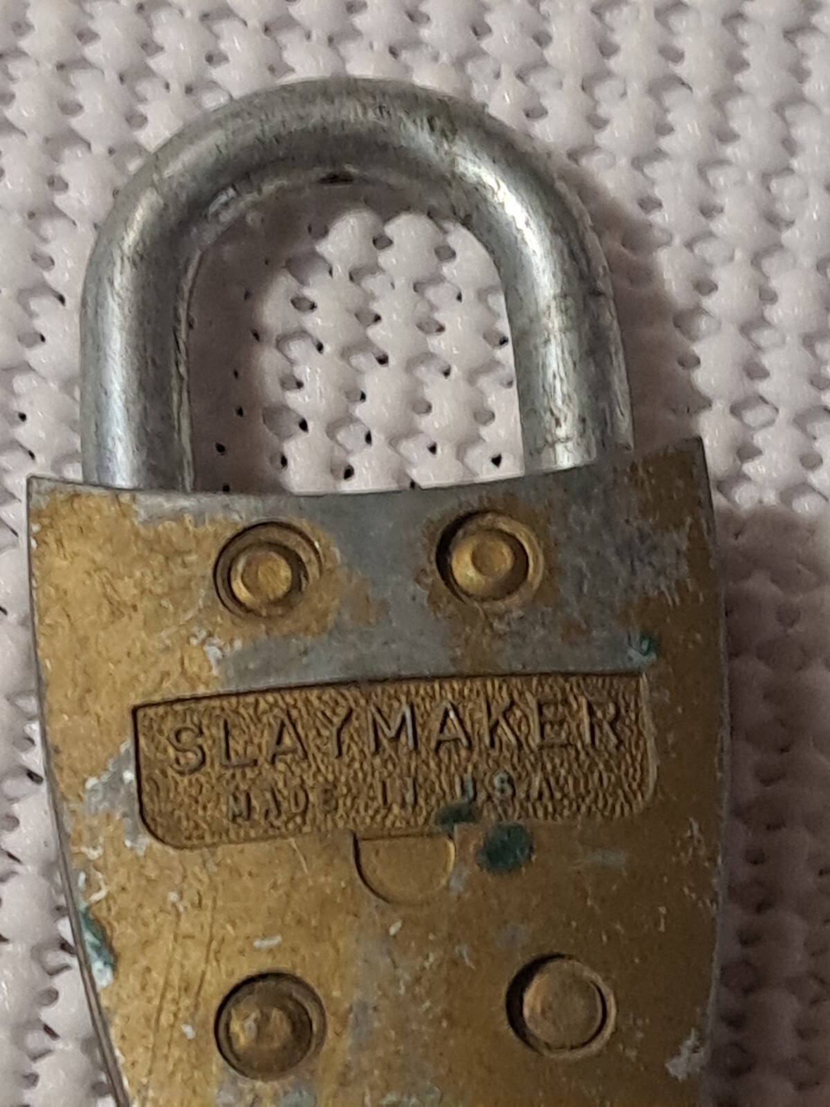 Vintage Slaymaker Rustless Lock with 2l Keys Collectible Old Working Lock