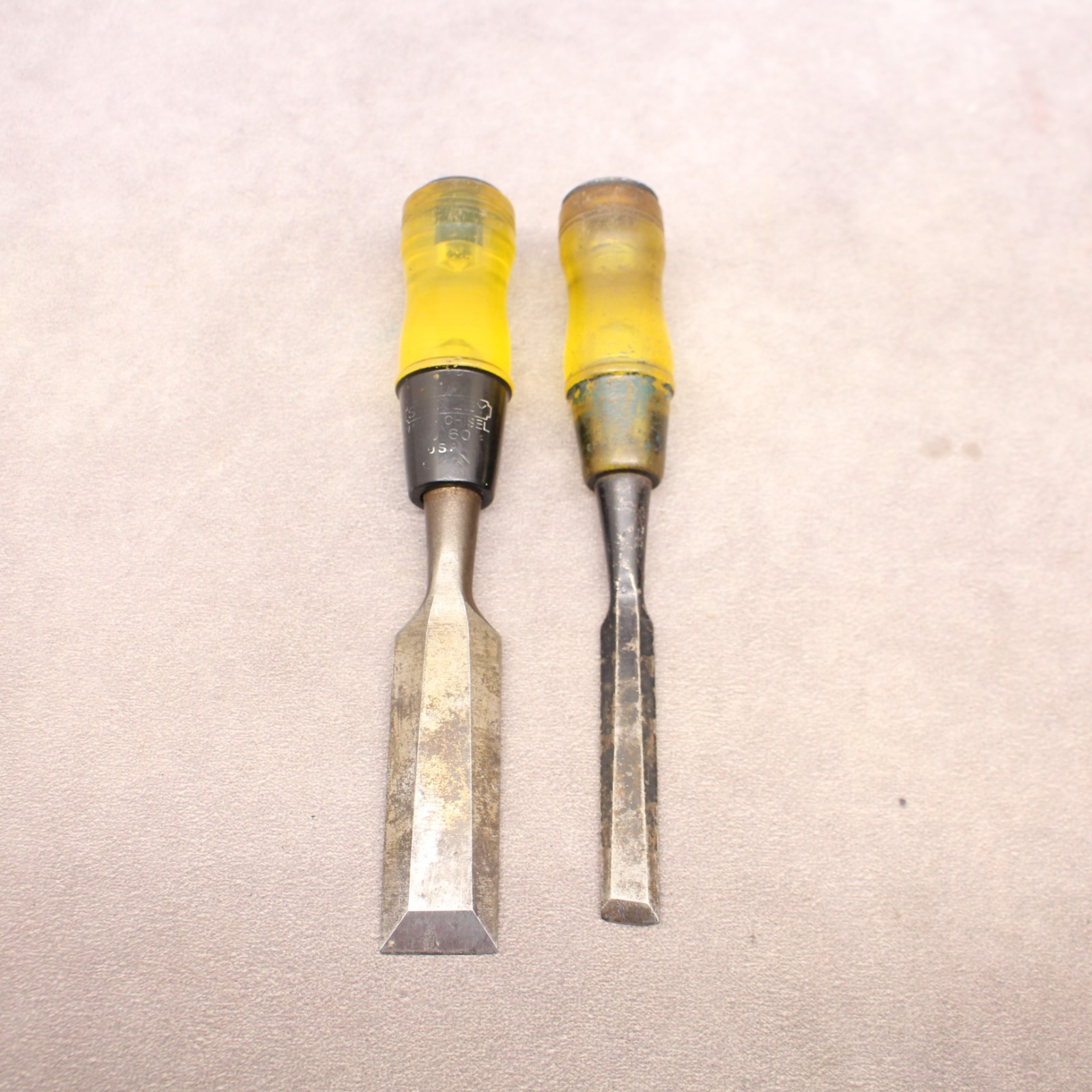 Lot of 2 Stanley Wood Chisels No. 60 Wood Chisel Made In USA Needs Sharpening