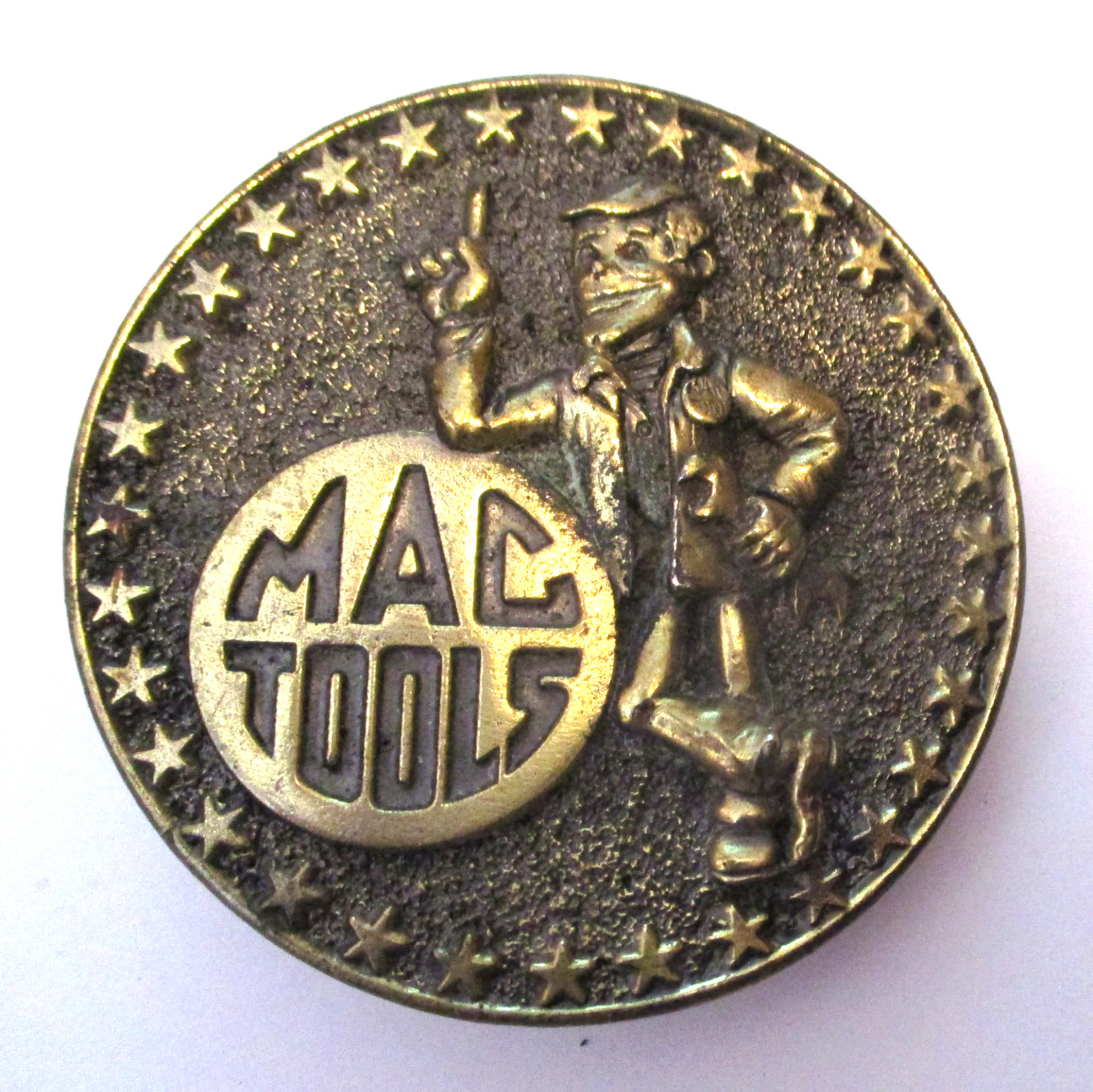 VINTAGE MAC TOOLS LIMITED EDITION BRASS BELT BUCKLE U.S.A. MADE ~ I SELL BUCKLES