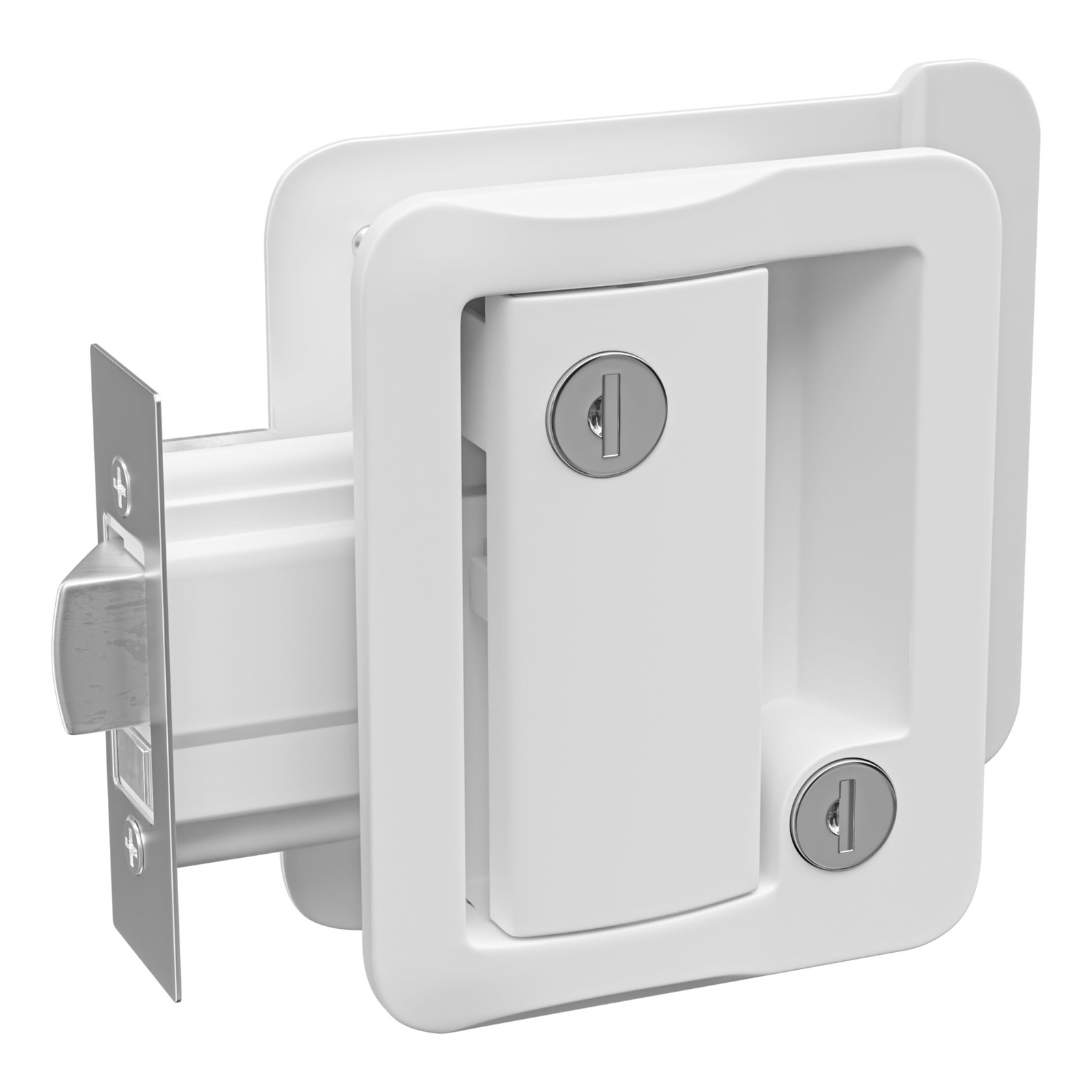 RV Door Lock with Paddle Deadbolt, Camper Door Handle Latch, 100% Metal RV En…