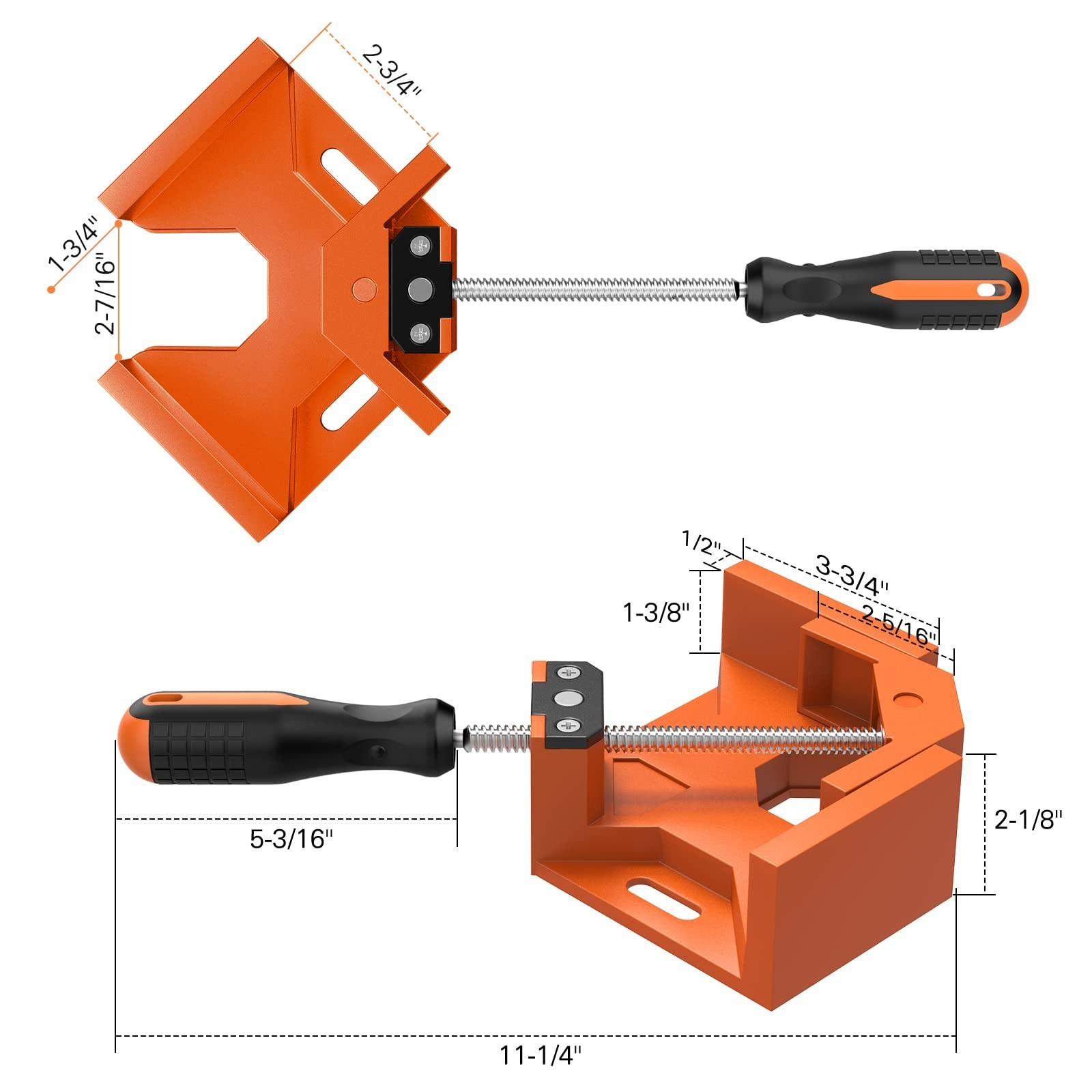 Right Angle Clamp, Housolution [4 PACK] Single Handle 90° Aluminum Alloy Co