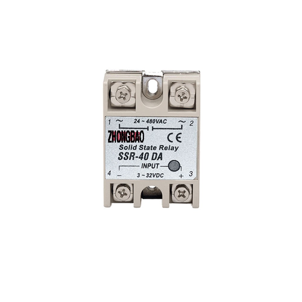 SSR-40AA Solid State Relay AC to AC Input 80-250V Output 24-380V Max Current 40A