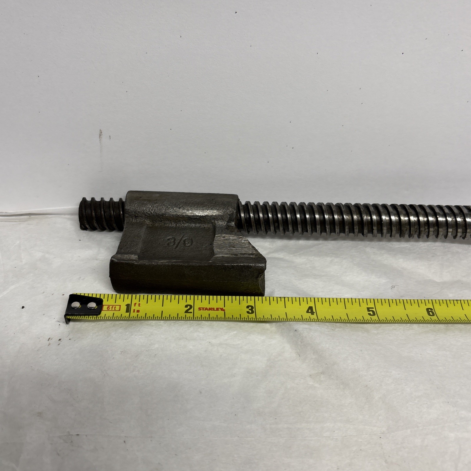Vintage Chas Parker No. 973 Bench Vise Jack Screw Spindle Shaft Handle Assembly