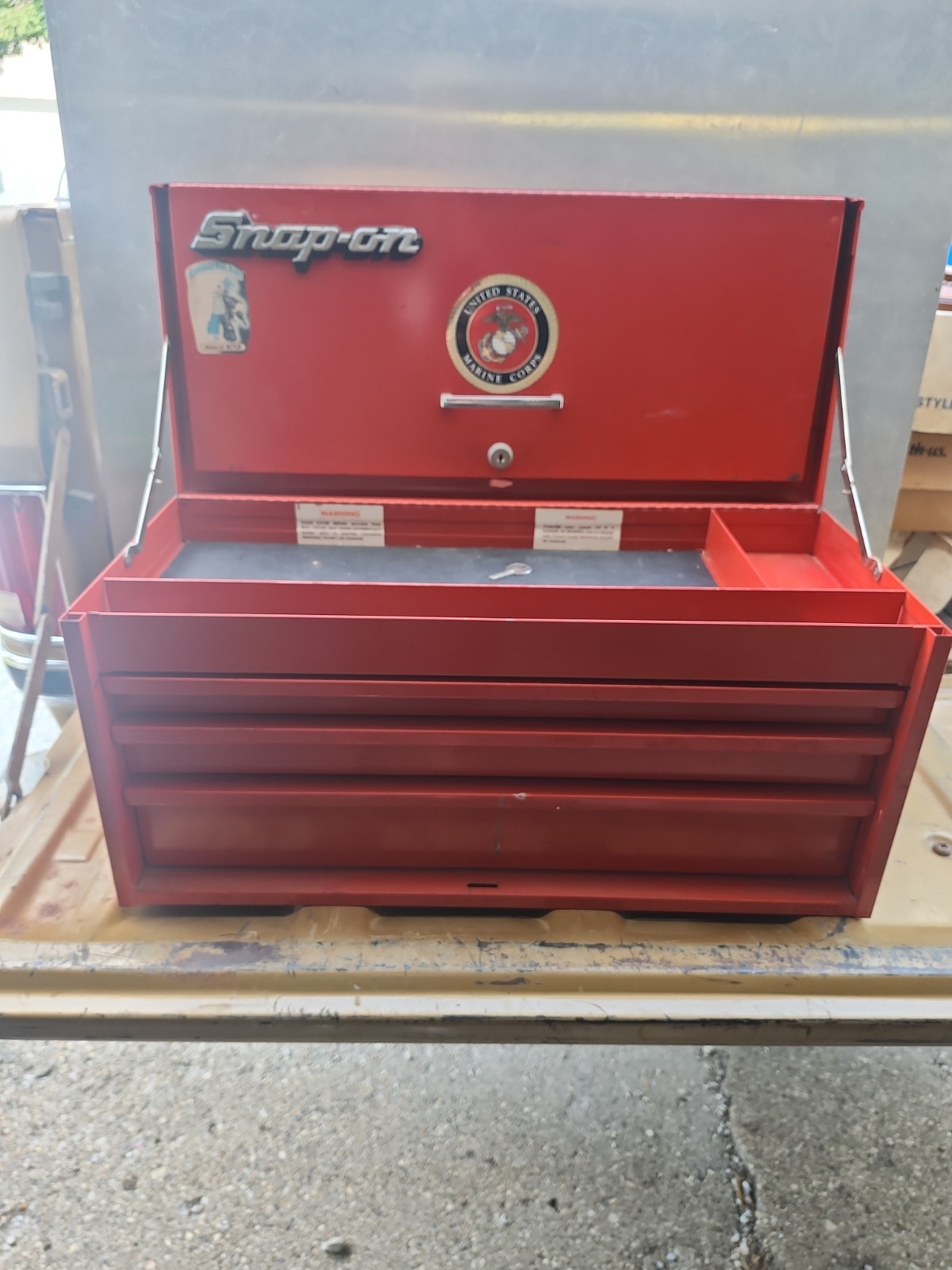 Vintage Snap-On Tool Box 3 Drawer Top Chest Top KRA-53C Mechanics W/Key 1983