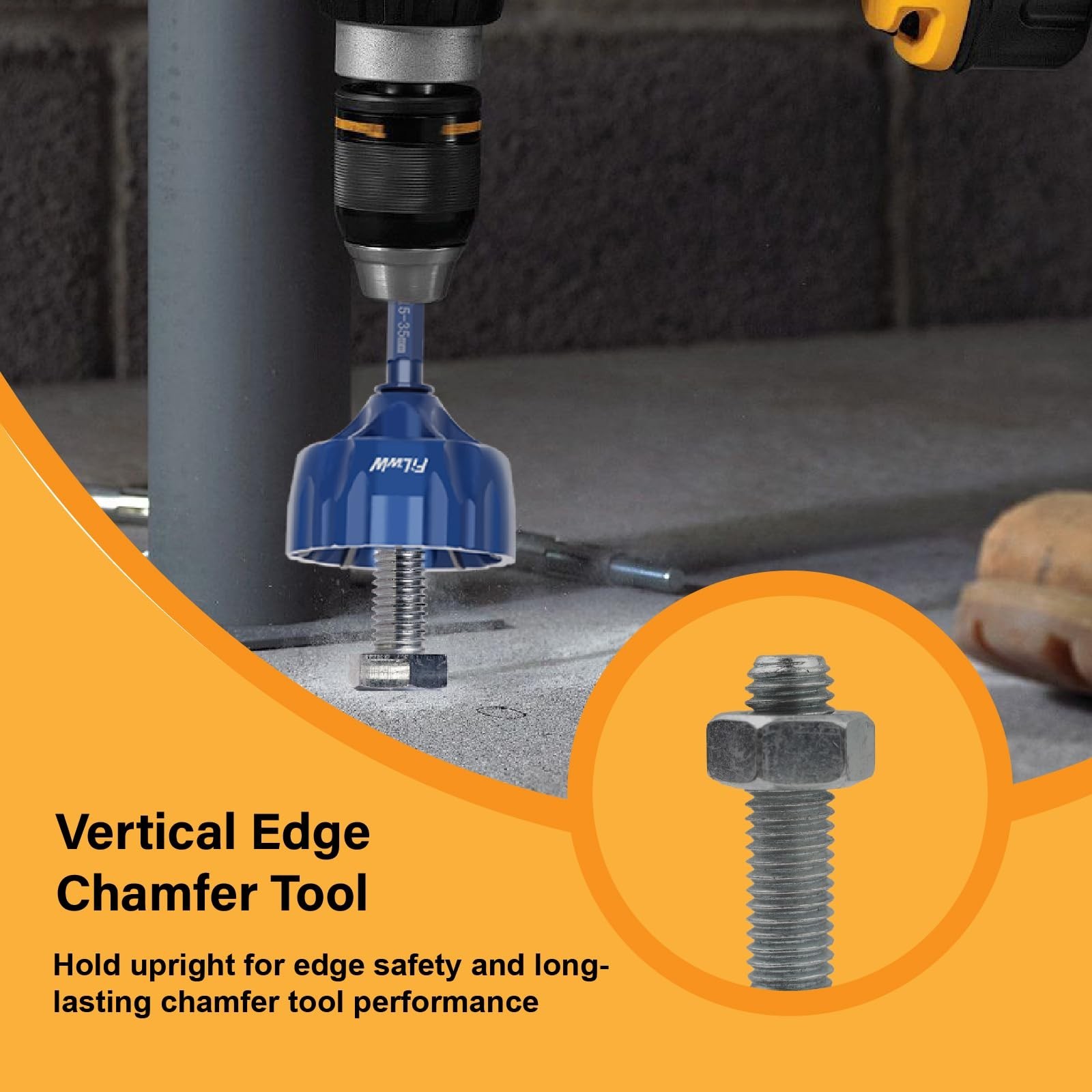 Deburring External Chamfer Tool Set, Tungsten Carbide Chamfering Drill Bit, D…