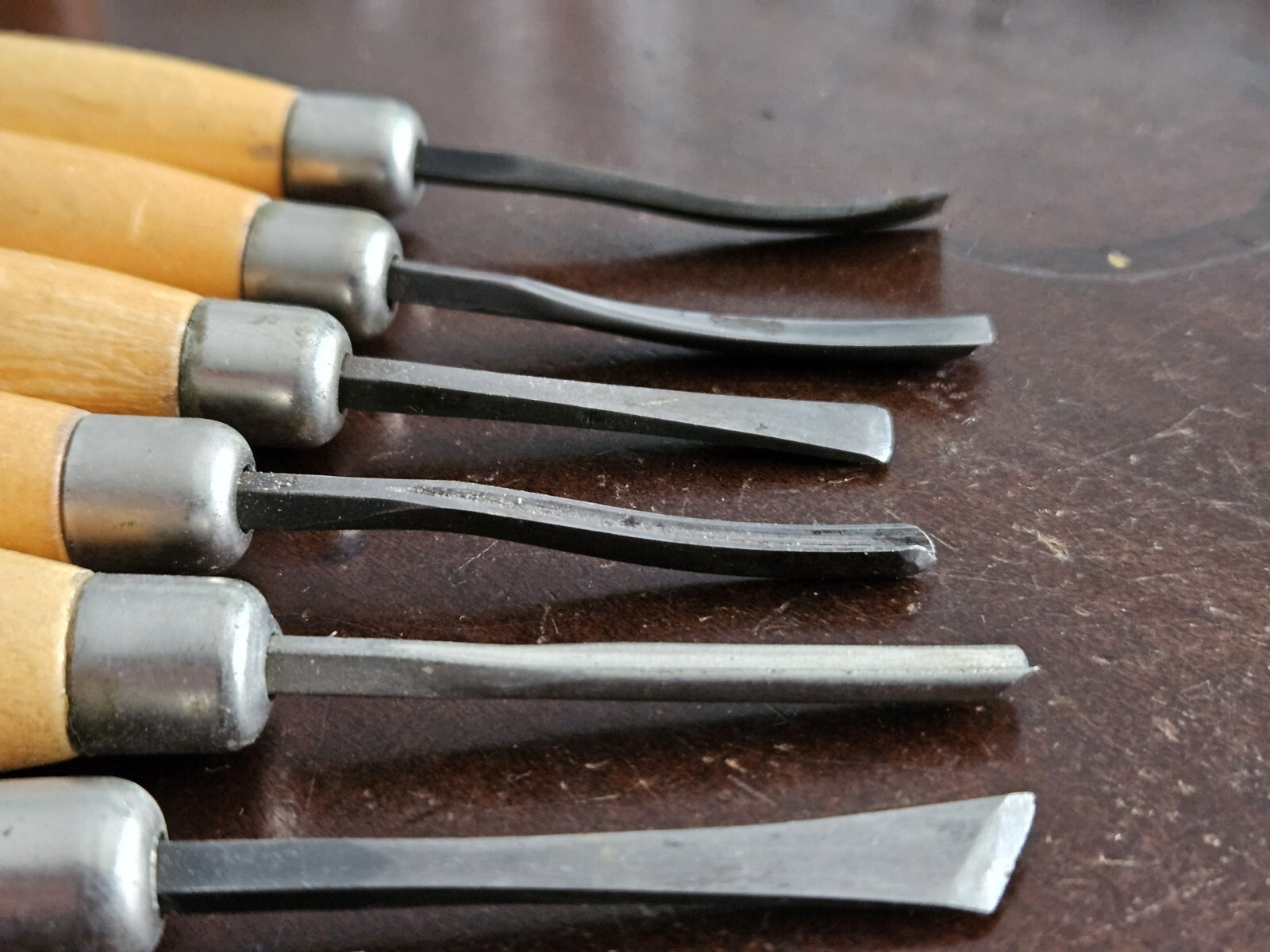 Vintage Millers Falls Tools No. 106 Wood Carving Chisel Set Of Six