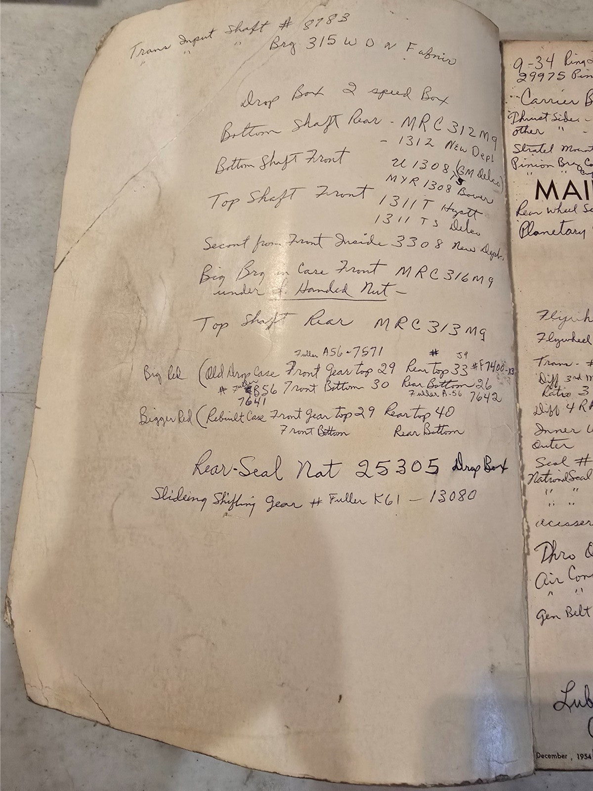 1954 Euclid Maintenance Manual Model (FDT) 1-77 Used W/Euclid 12 yd Scraper