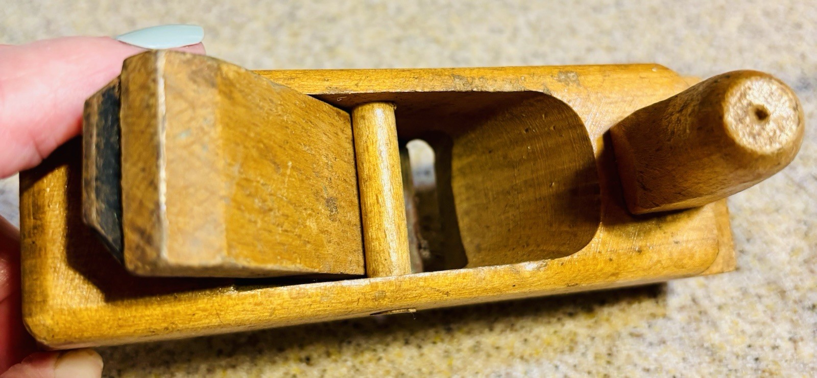 VINT Austrian Wooden Hand Plane Pre 1900.Wedge Set Plane.single Iron Blade