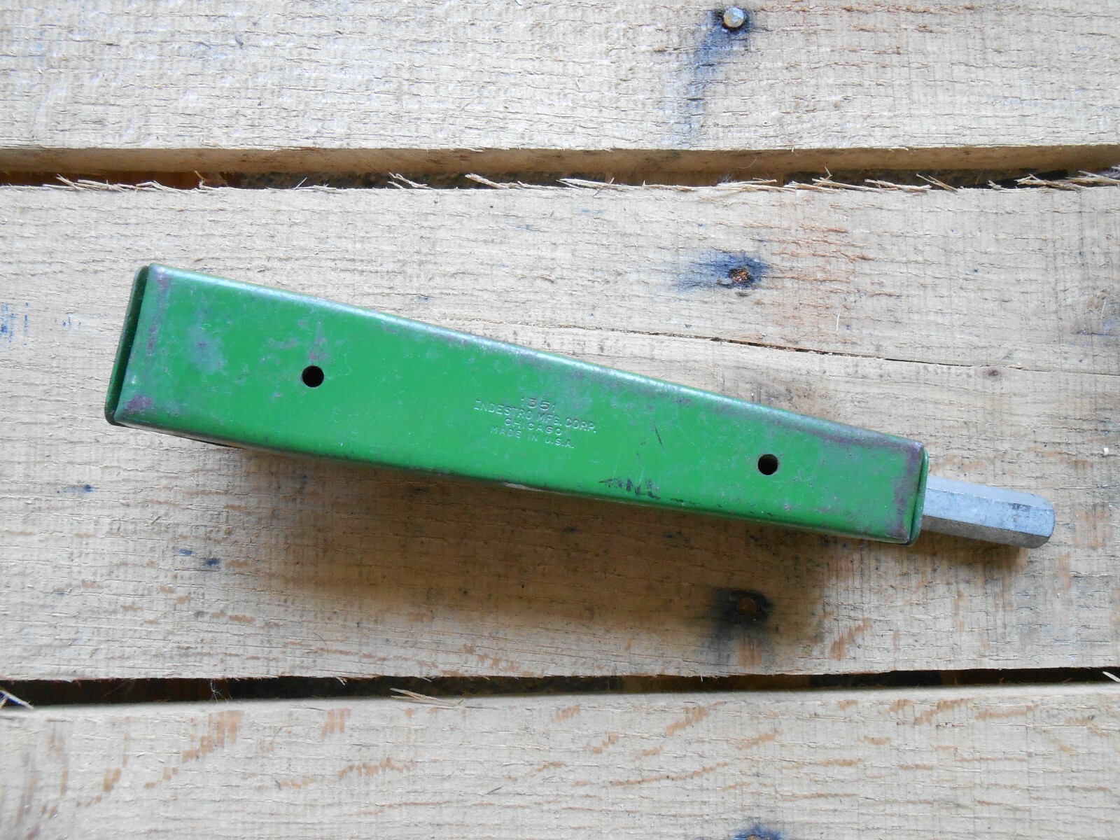 Vintage Partial INDESTRO 1351 Socket Set L Arm Case * 2 X 9/16″ & Japan Hex Bar