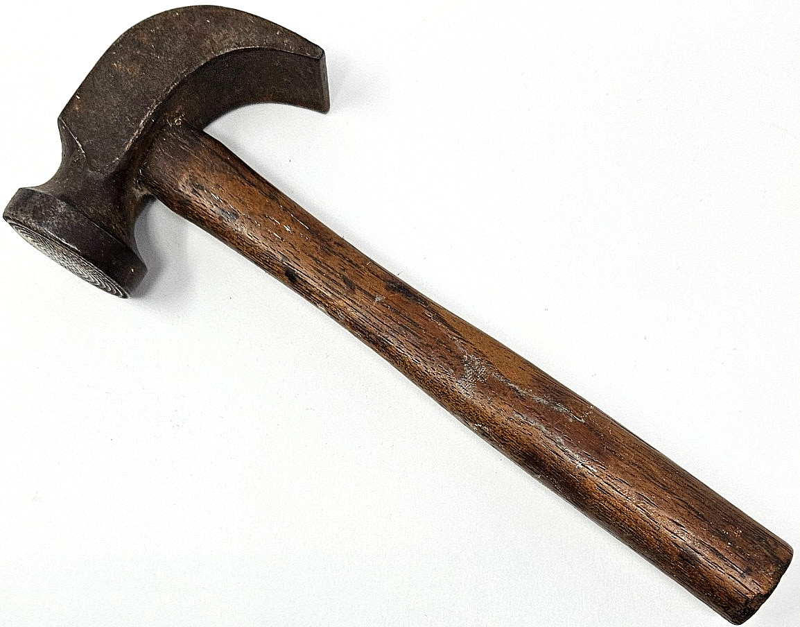 Crispin No. 3 Cobblers Hammer Hand Forged Tool Steel Whitcher Boston Wood Handle