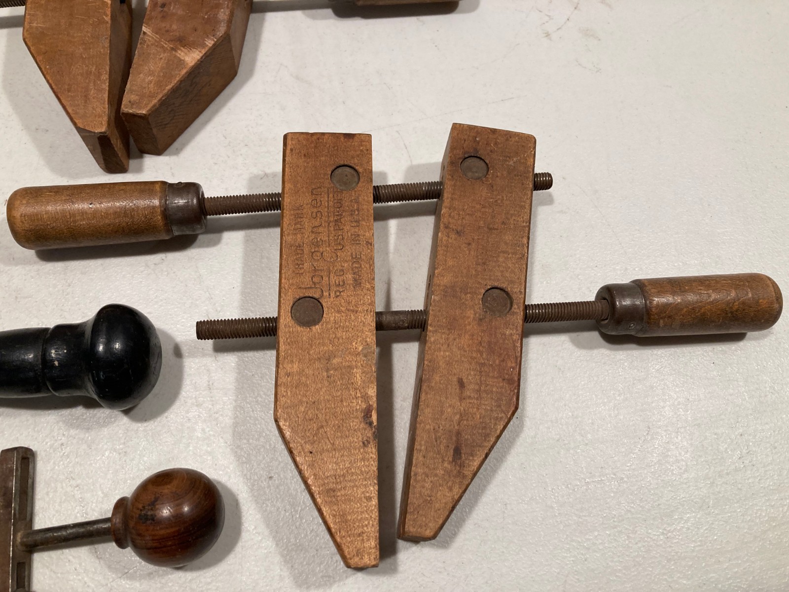 Lot Vintage Woodworking Tools Windsor No 33 Plane Craftsman Drill Wetzler Clamps