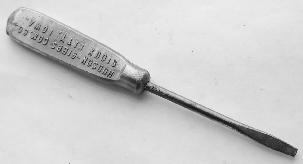Hudson – Gibbs Com. Co.(Sioux City, Iowa) Adv. Screwdriver / PAT. 1919 / MTT