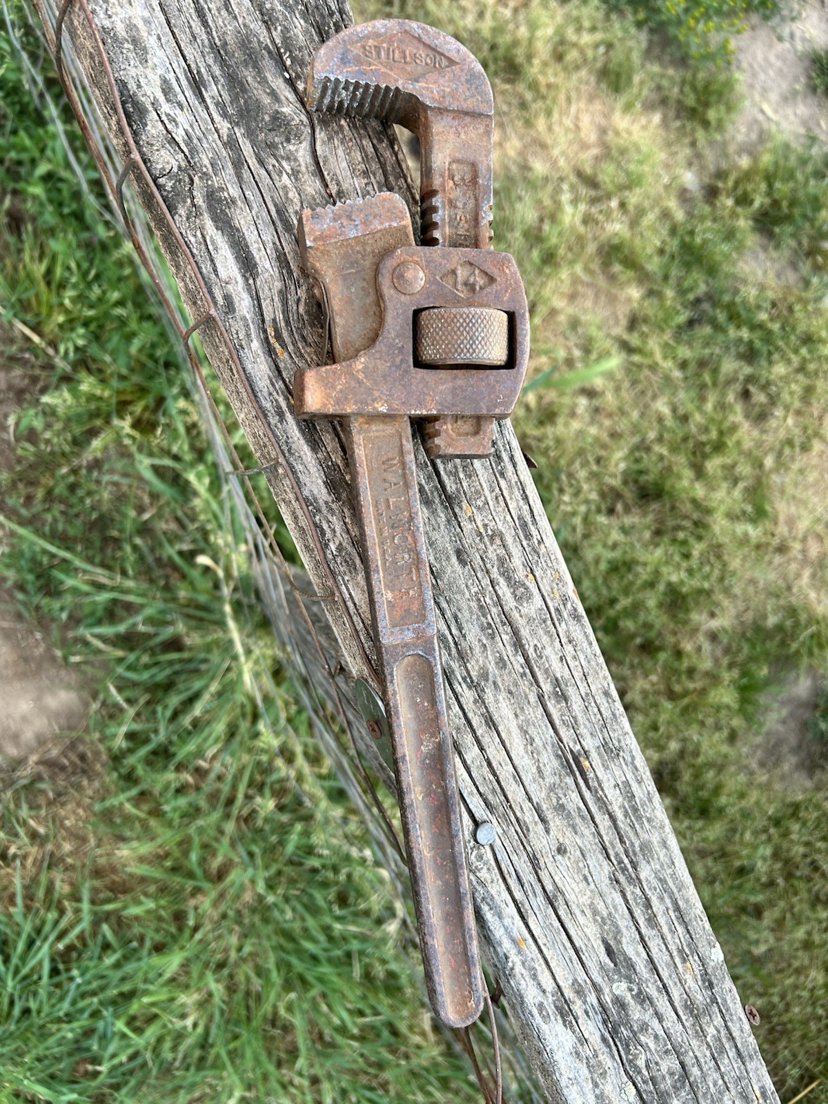 Vtg Stillson Walworth 14″ Inch Pipe Monkey Wrench Adjustable Heavy Duty USA NICE