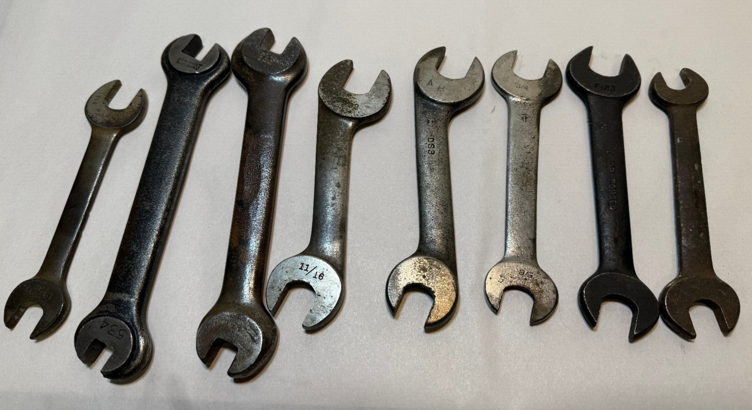 Lot Of 8 Vintage Wrenches Mixed Craftsman Billings Williams Fairmount Smiths USA