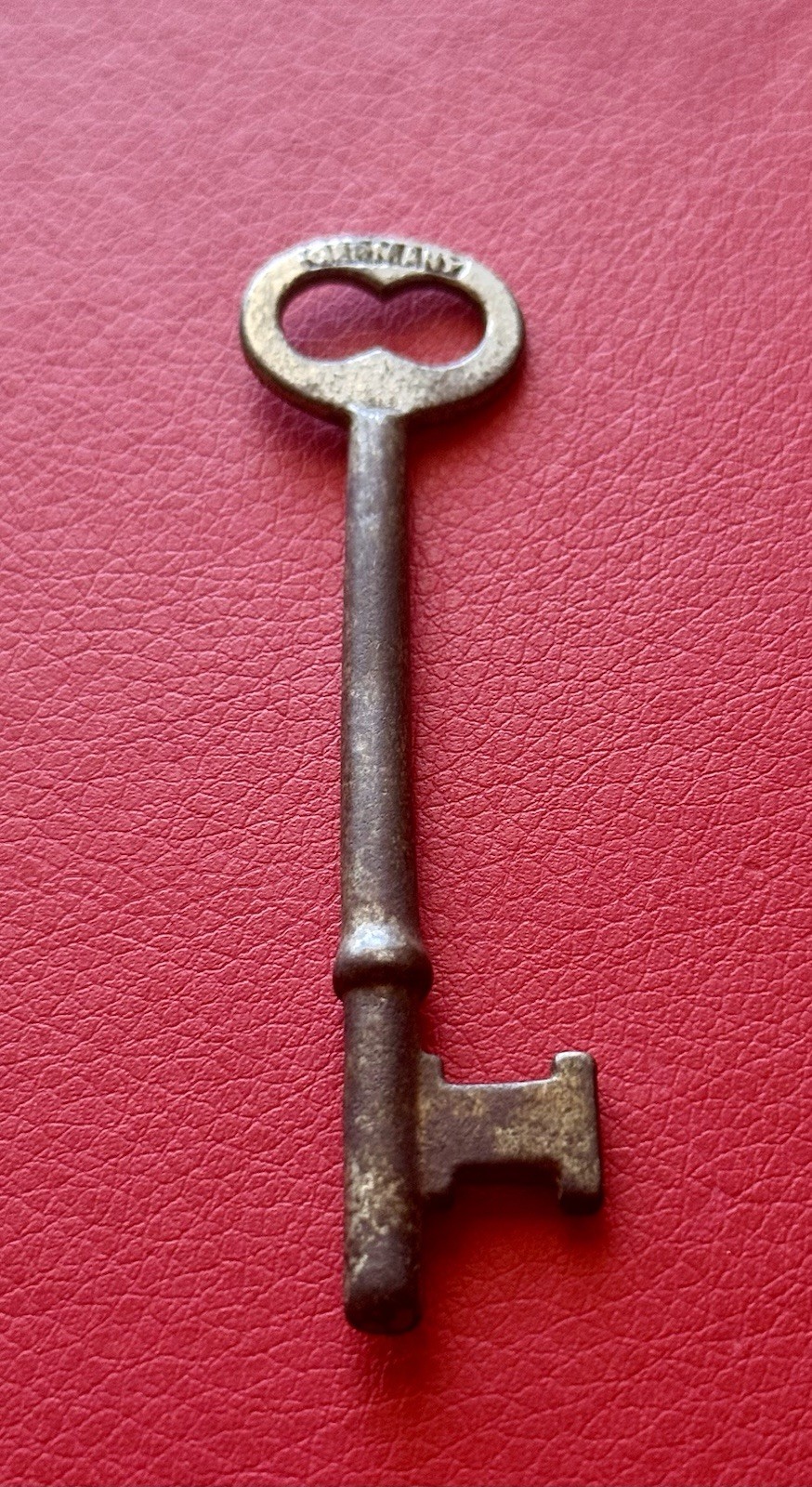 Late 19th or early 20th century Vintage Metal Skeleton Key Marked “GERMANY”